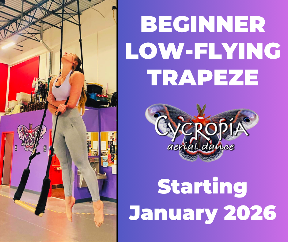 Cycropia Aerial Dance 'Beginners Low-Flying Trapeze Class